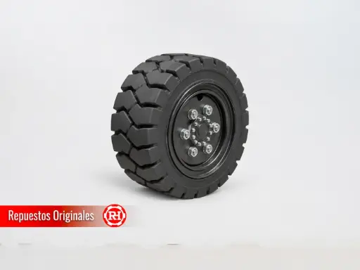 RUEDA MACIZA TRASERA ARMADA 6.50-10 AUTOELEVADOR RH30D